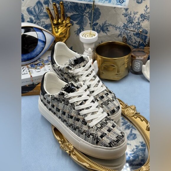🆕 KURT GEIGER LONDON 🧿 NWOB Laney Tweed Eagle Low Top Sneakers, Sz EU40 US 9 - Picture 12 of 12